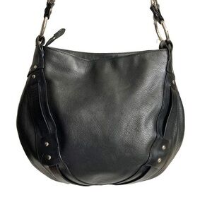 Frye black leather vintage hobo shoulder bag Rare!